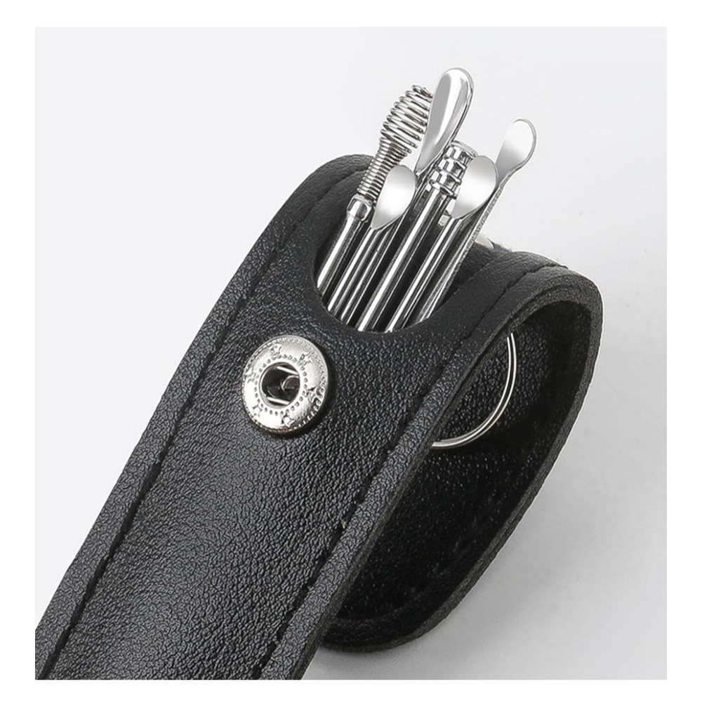 6-Piece Set‎ of Ear Pick Portable Boxed Ear-Picker Set Spiral Spring Ear Pick